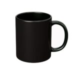 Black Plain Ceramic Coffee Mug - 350 ml +₹350.00