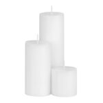 Unscented Pillar Candles Set of 3 +₹500.00